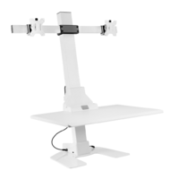 Transformer 2 Sit-Stand Desk Dual (White)